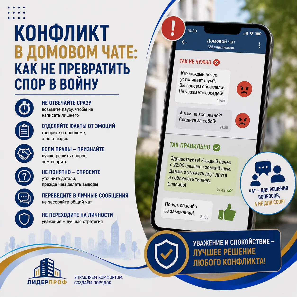 📍 Конфликт в домовом чате: как не превратить спор в войну