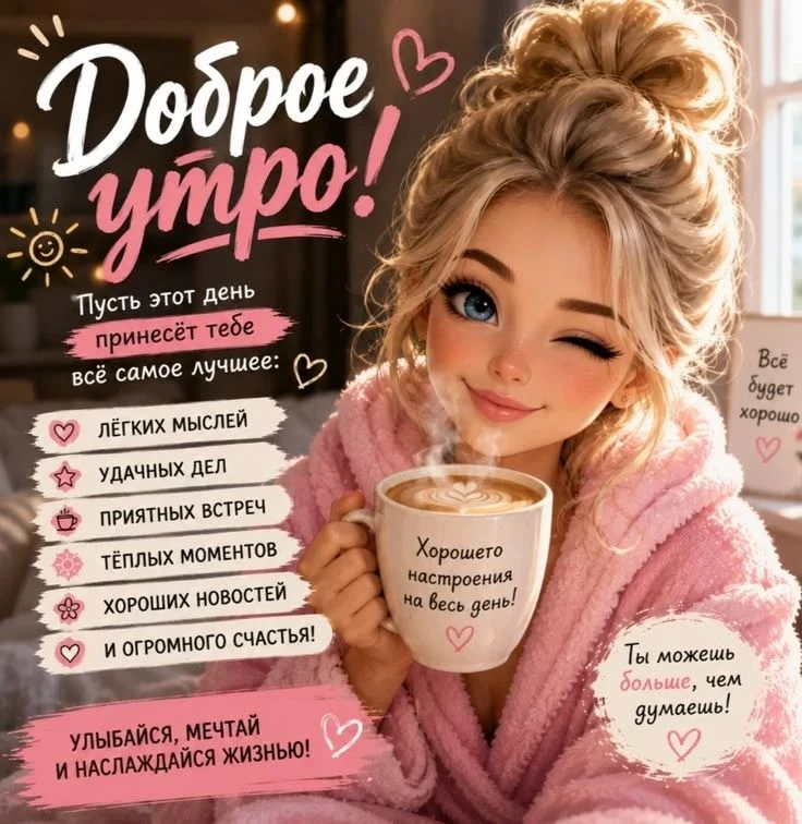 Начни свой день с добра и с позитива,