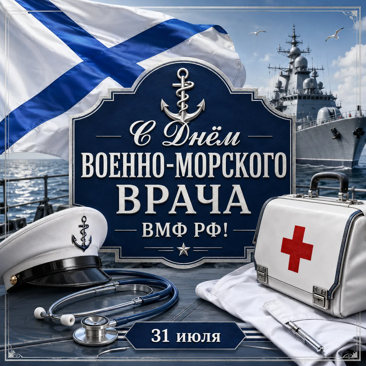 С Днём военно-морского врача ВМФ РФ! ⚓️