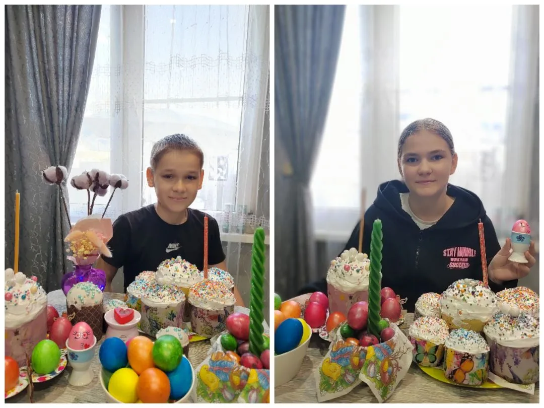 🥚Челлендж "Подготовка к Пасхе"🥮  Стрельцовы Дарья и Вячеслав ученики 6 "Г" и 4"В".