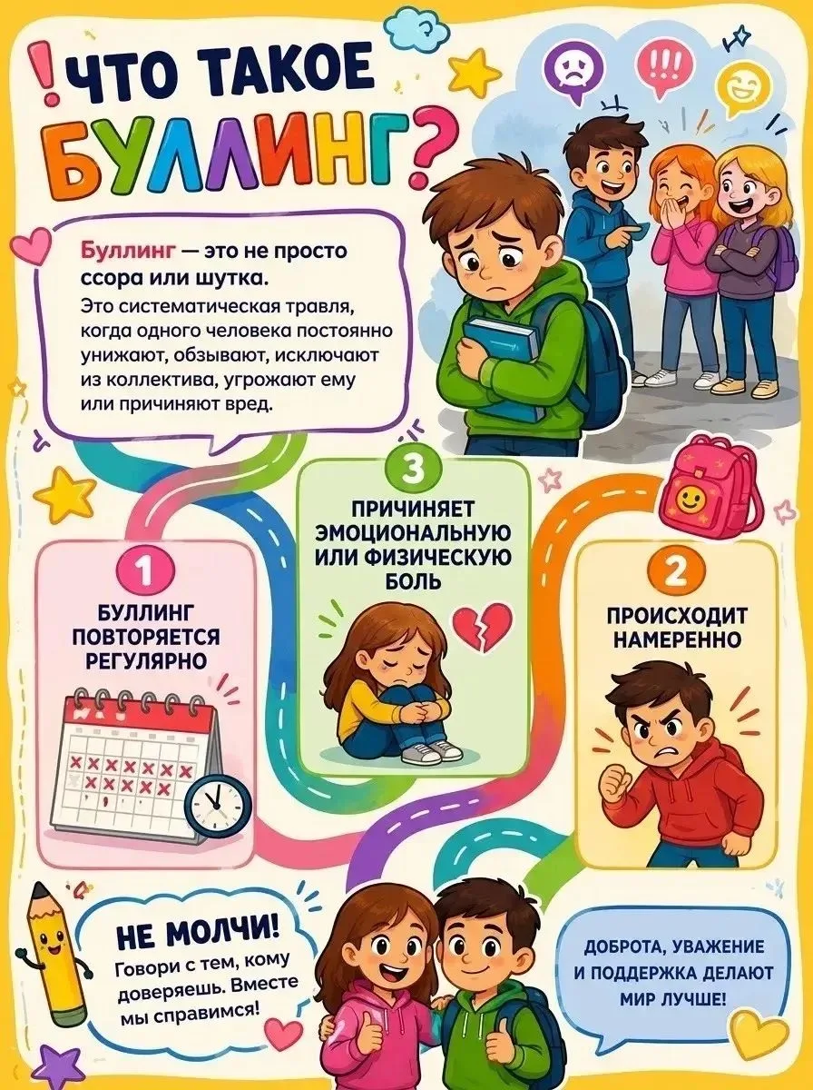 📌 Буллинг — проблема, о которой нельзя молчать.