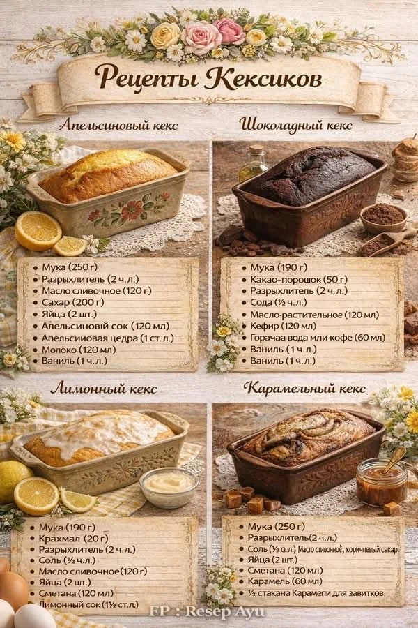 🥧Рецепты кексиков🥧

Вкусные Рецепты | Салатики на стол