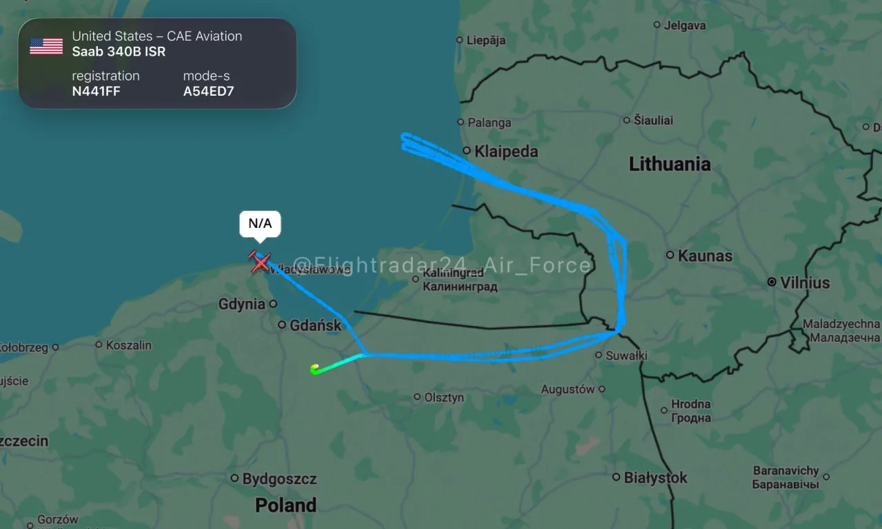 ↩️ Переслано от: FlightRadar24 Air Force