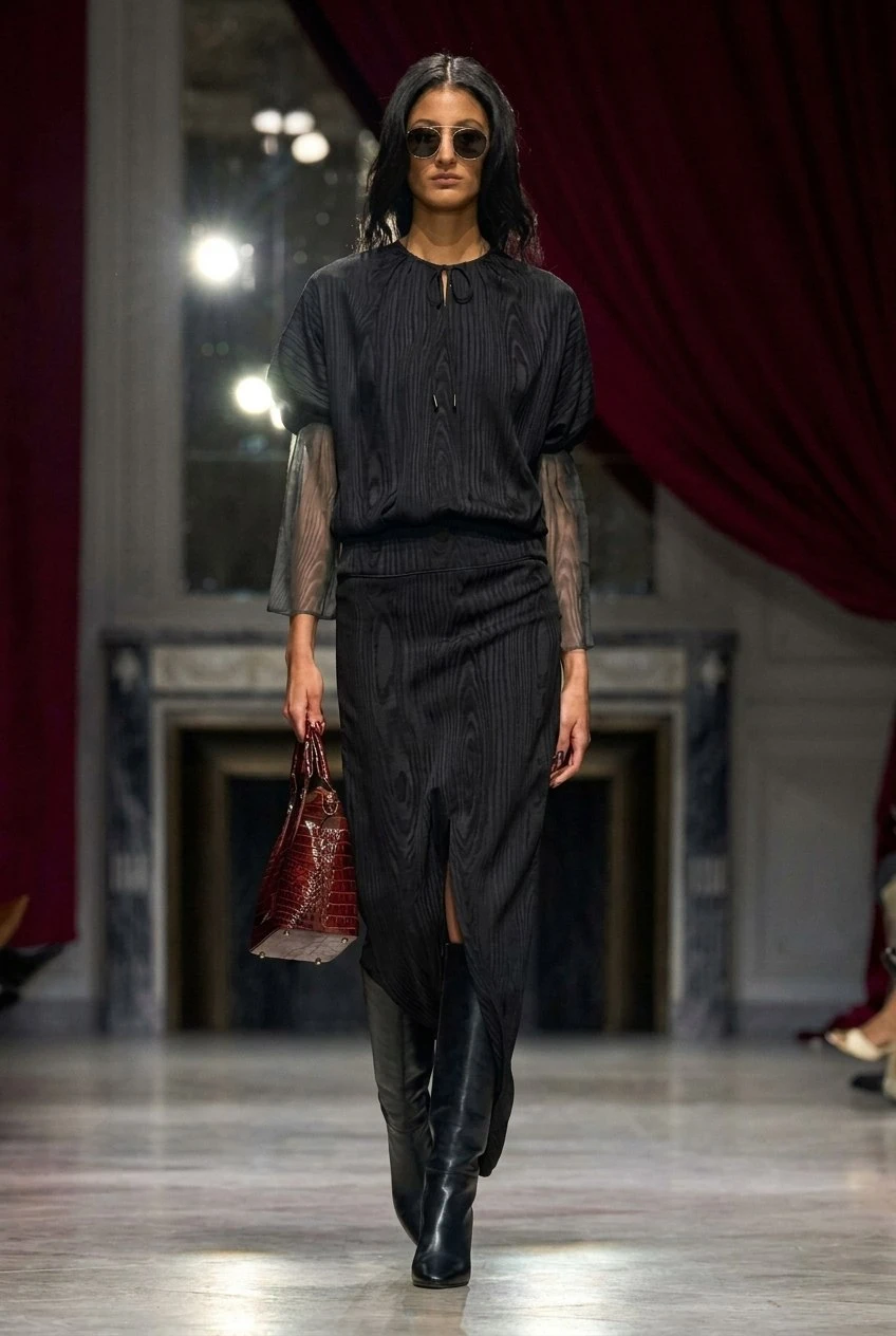 ПОСЛЕДНИЙ ОТРЕЗ  1,6м Плательно-костюмная позиция сток - CAROLINA HERRERA, кади с эффек...
