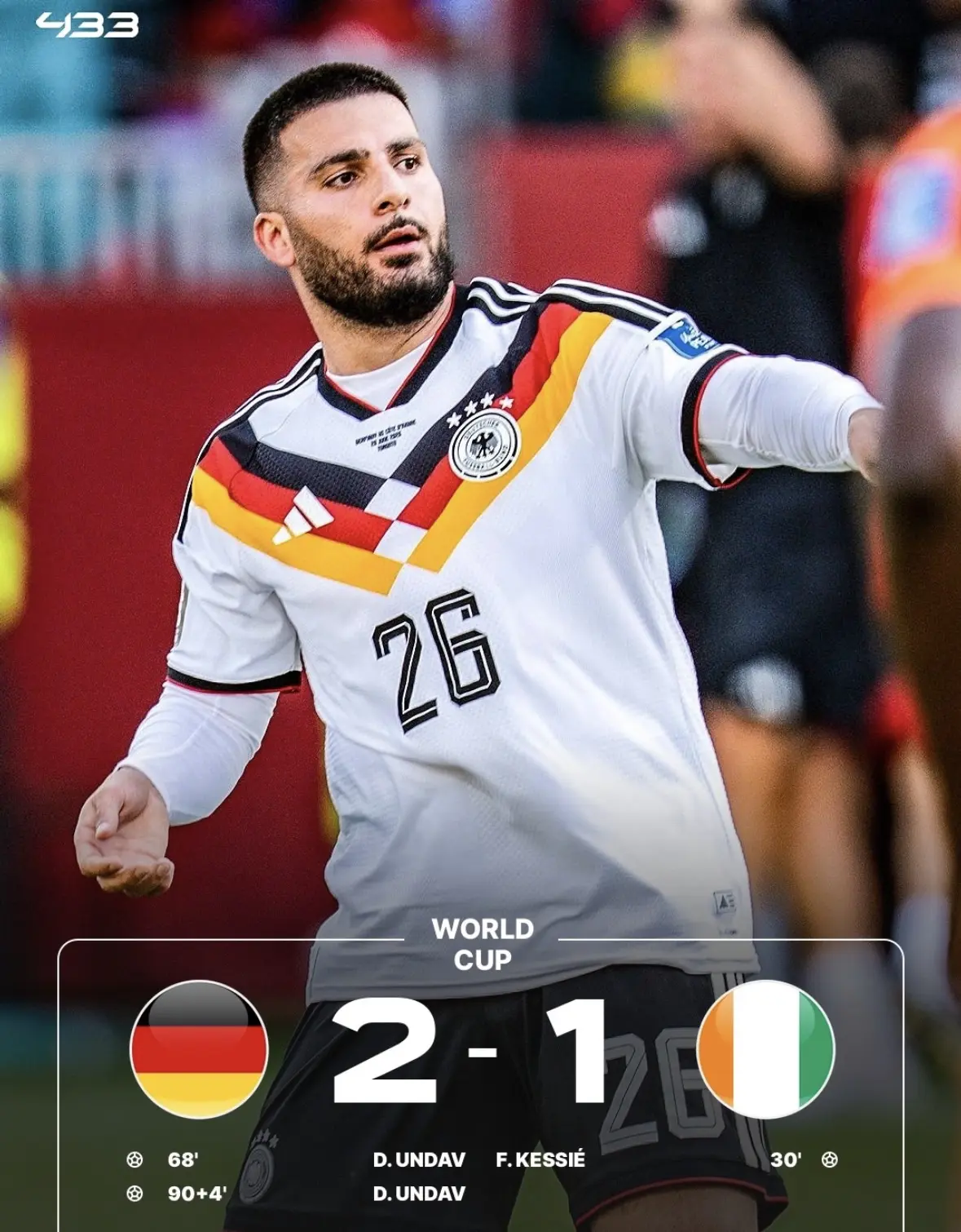 ⚽️ УНДАААААВ! Принёс победу сборной Германии дублем 😎

Шикарный камбэк. Но и Кот-д'Ивуар был очень 
