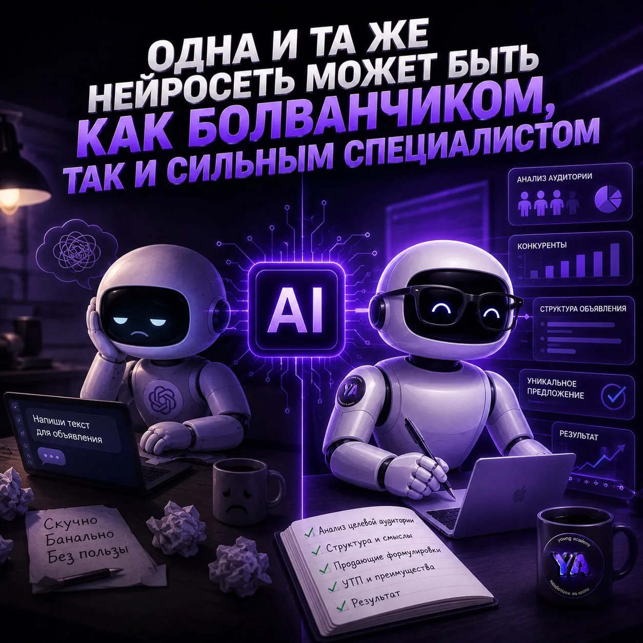 🤖 Одна и та же нейросеть может быть как болванчиком, так и сильным специалистом