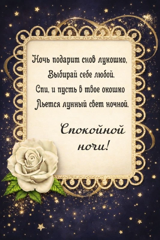 СПОКОЙНОЙ НОЧИ!