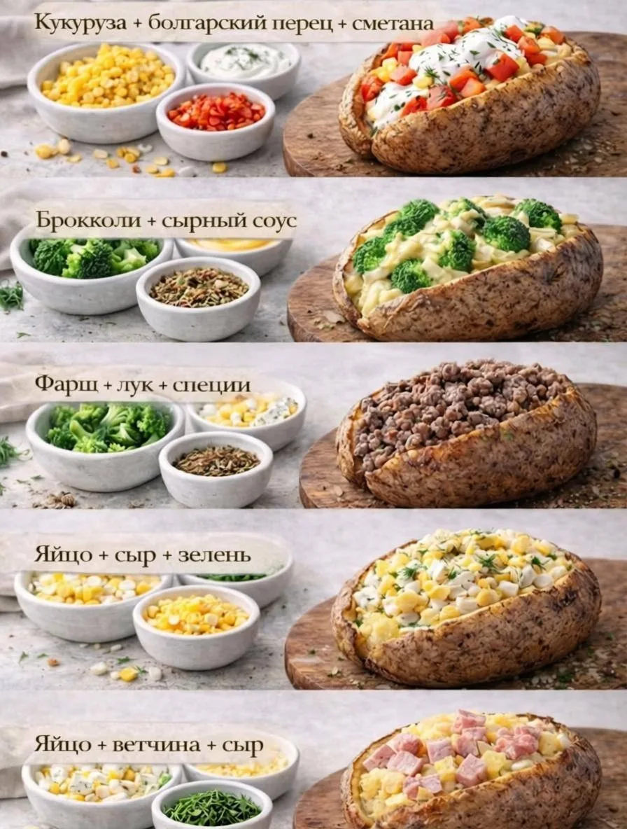 ТОП - 20 НАЧИНОК ДЛЯ КРОШКИ КАРТОШКИ  Торты. Десерты. Рецепты.