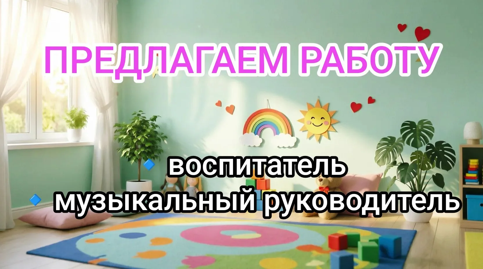 Вакансии в детском саду «Аленушка»: ждём