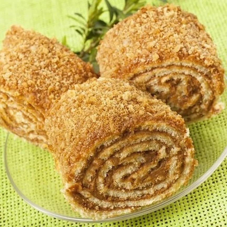 ОРЕХОВЫЙ РУЛЕТ: вкусный и красивый десерт с нежным ароматом орехов! 🤤