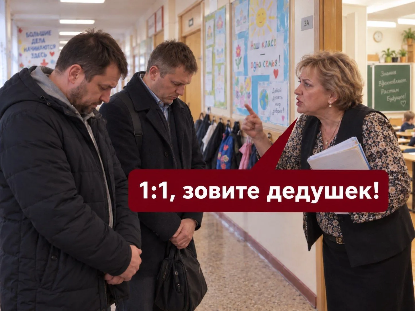 Два отца подрались в школе, куда их вызвали из-за драки их детей