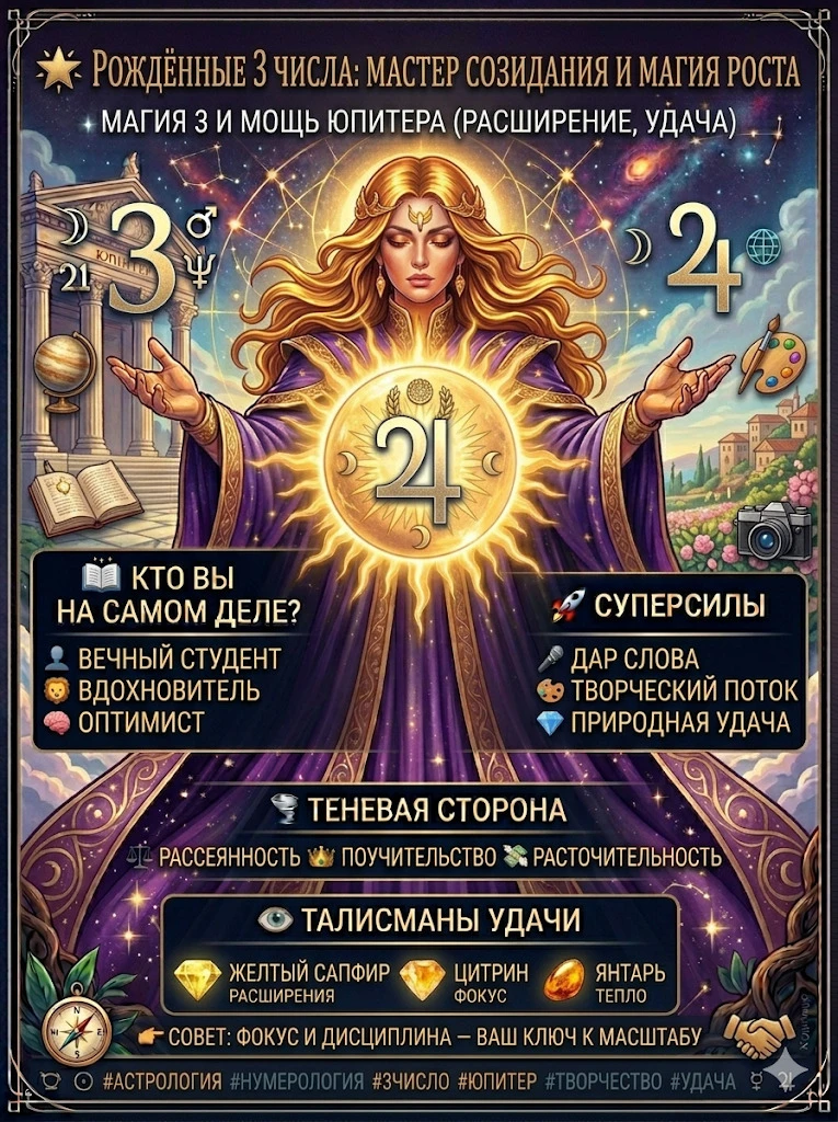 🌟 Мастер Созидания: Магия числа 3