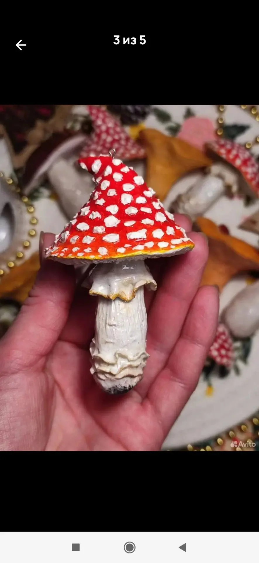 Авторские ёлочные игрушки 🍄 Грибы ручной работы.