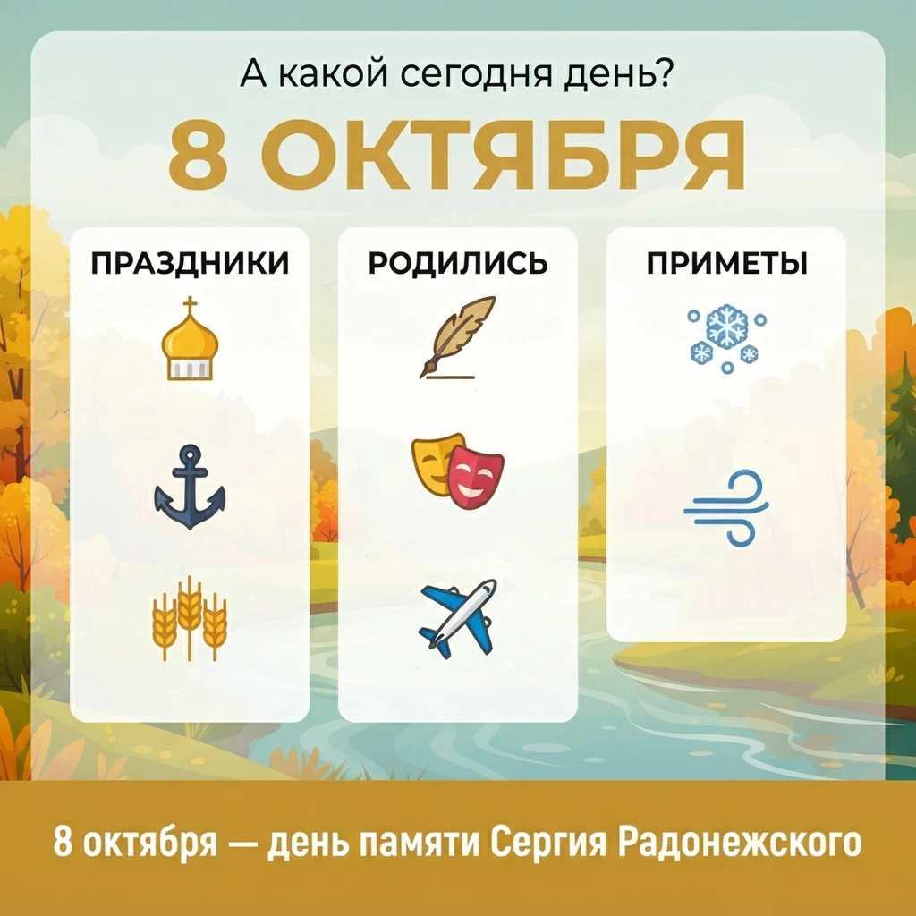📅 А какой сегодня день? 8 октября 2026