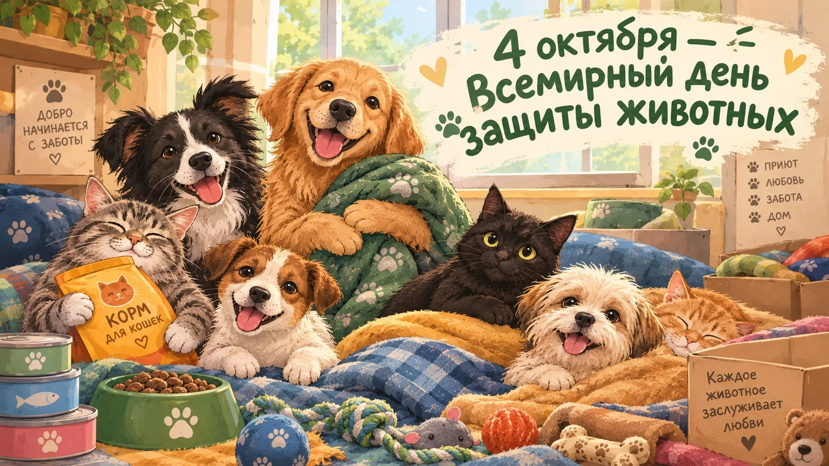🐾 4 октября — Всемирный день защиты животных! 🐾