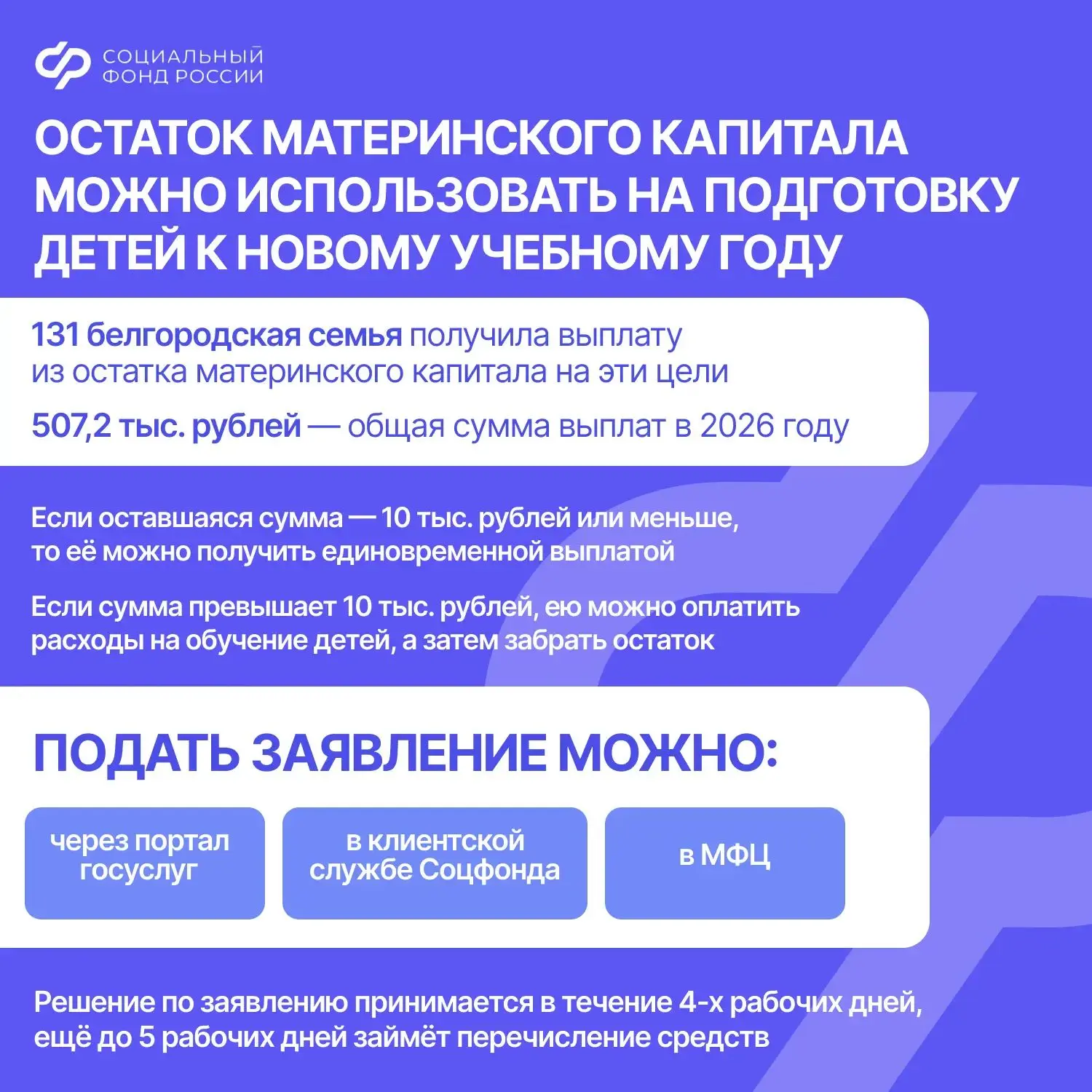 Остаток маткапитала может помочь с расходами к школе