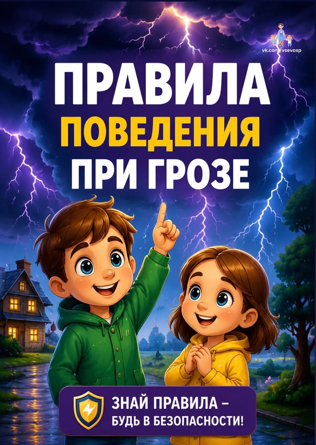 🌩Осторожно: гроза! 🌩

Листай карусель ➡️ — там мы собрали простые и понятные правила поведения при