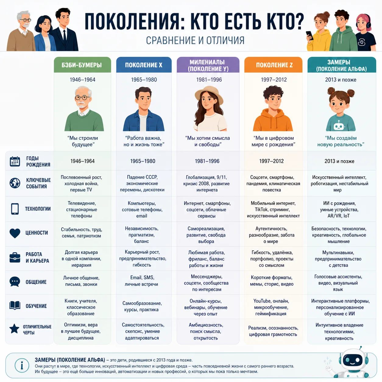 👴 Бумер — человек, который ставит точки в конце сообщений и пишет "Доброго времени сут...