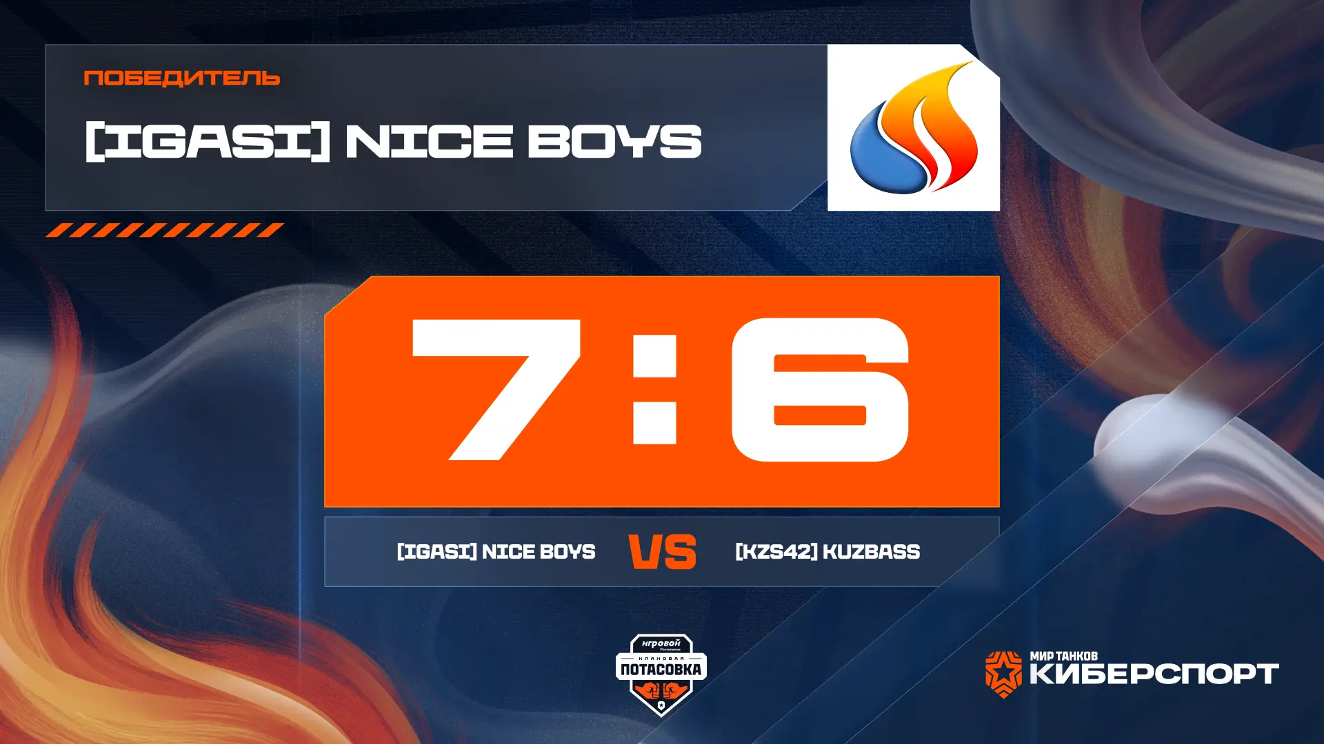 Чемпион «Клановой потасовки с Игровым» определен!

[IGASI] NICE BOYS побеждают [KZS42] Kuzbass в оче