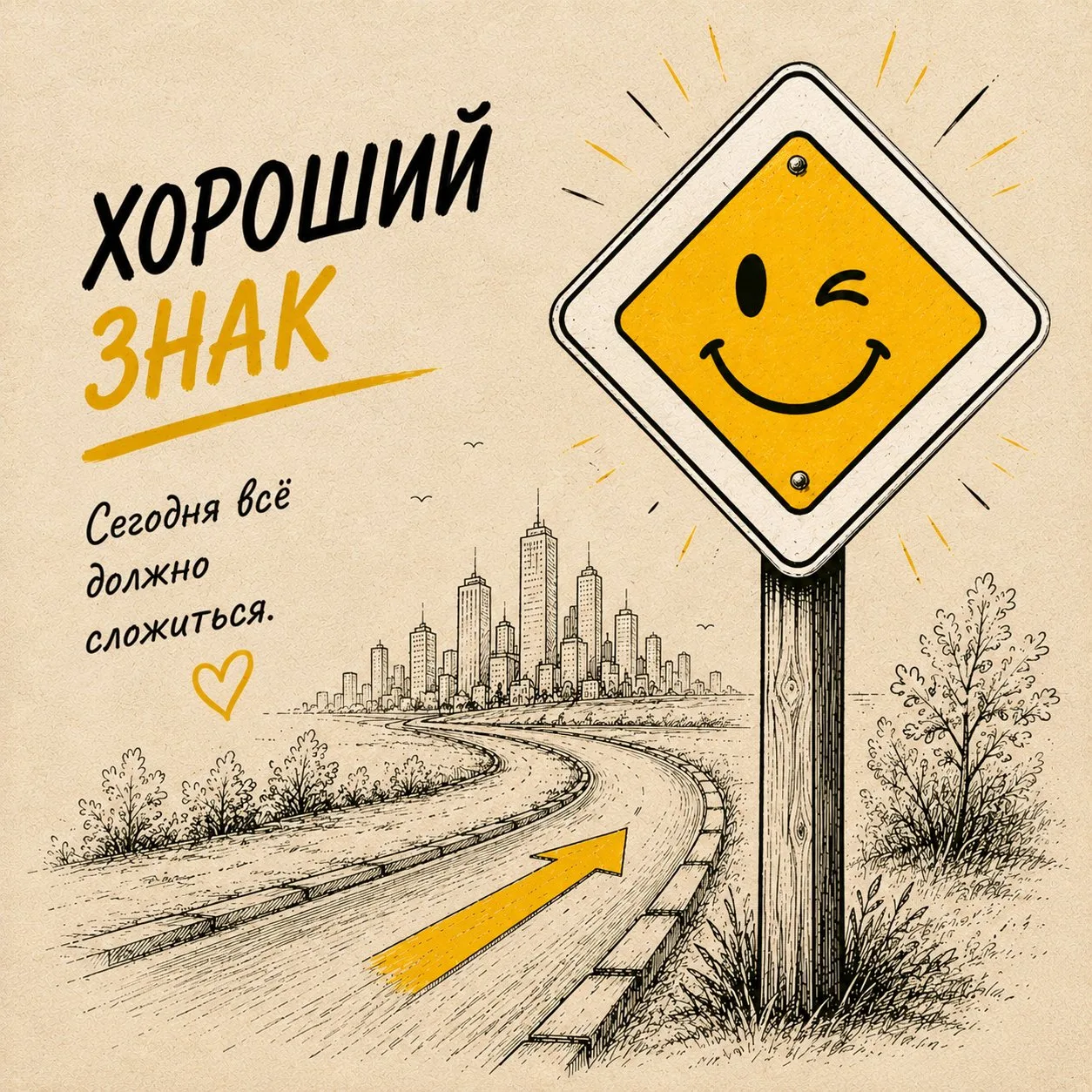 🚖 Иногда хороший знак встречается прямо по пути — это первый заказ, довольный пассажир...