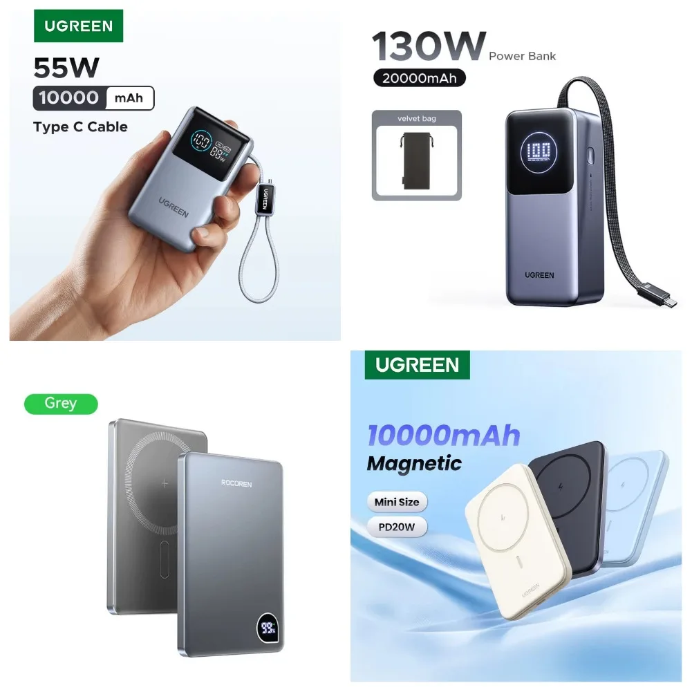 Powerbank UGREEN (10 000 мАч, 55 Вт) за 2 138 ₽