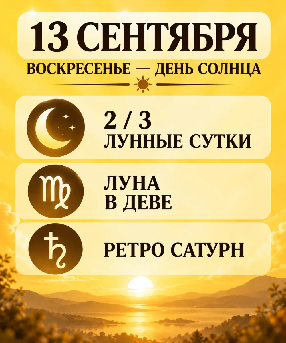 ☀️ 13 сентября