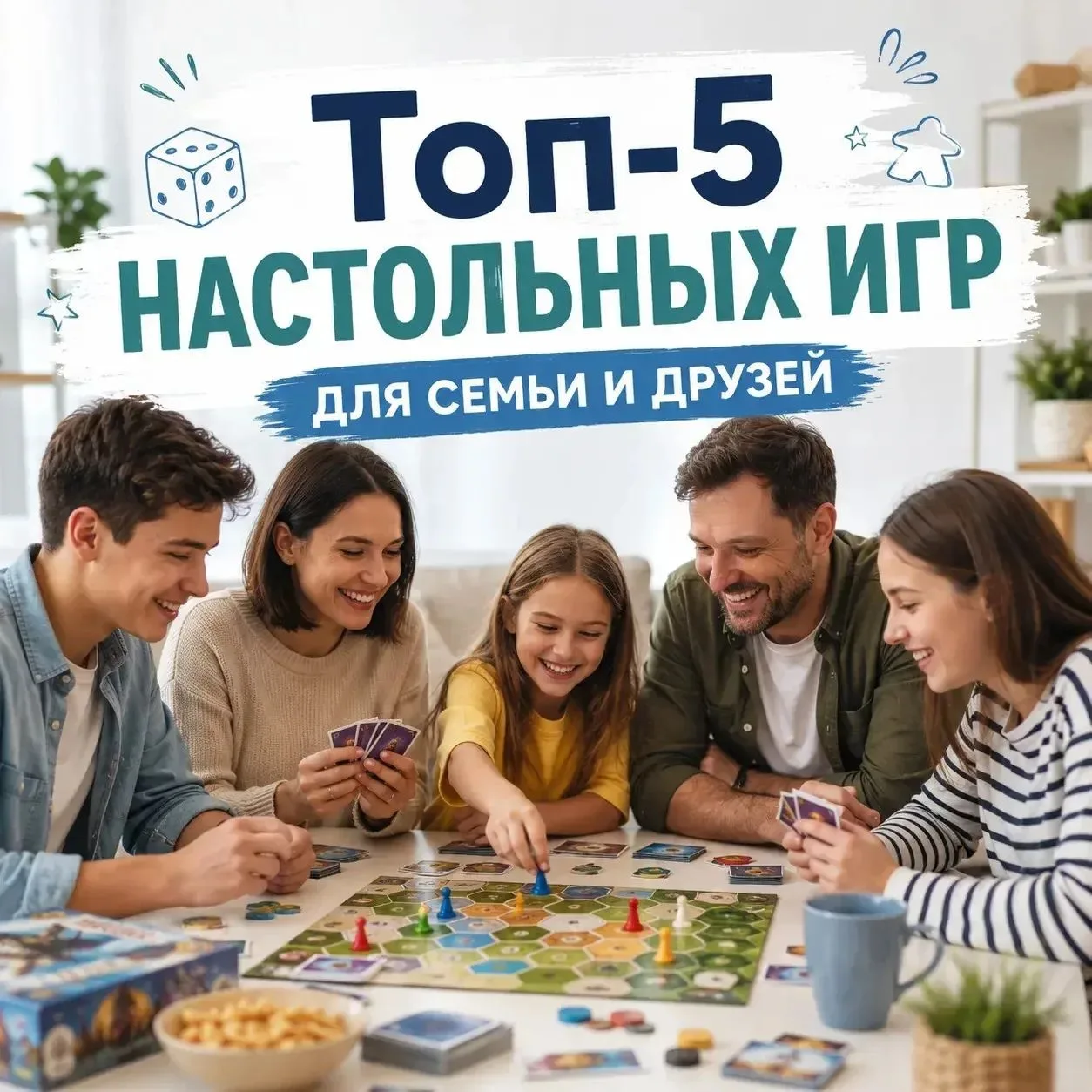 🎲 Топ-5 настольных игр для семьи и друзей

Лето – отличное время для встреч, поездок и уютных вечер