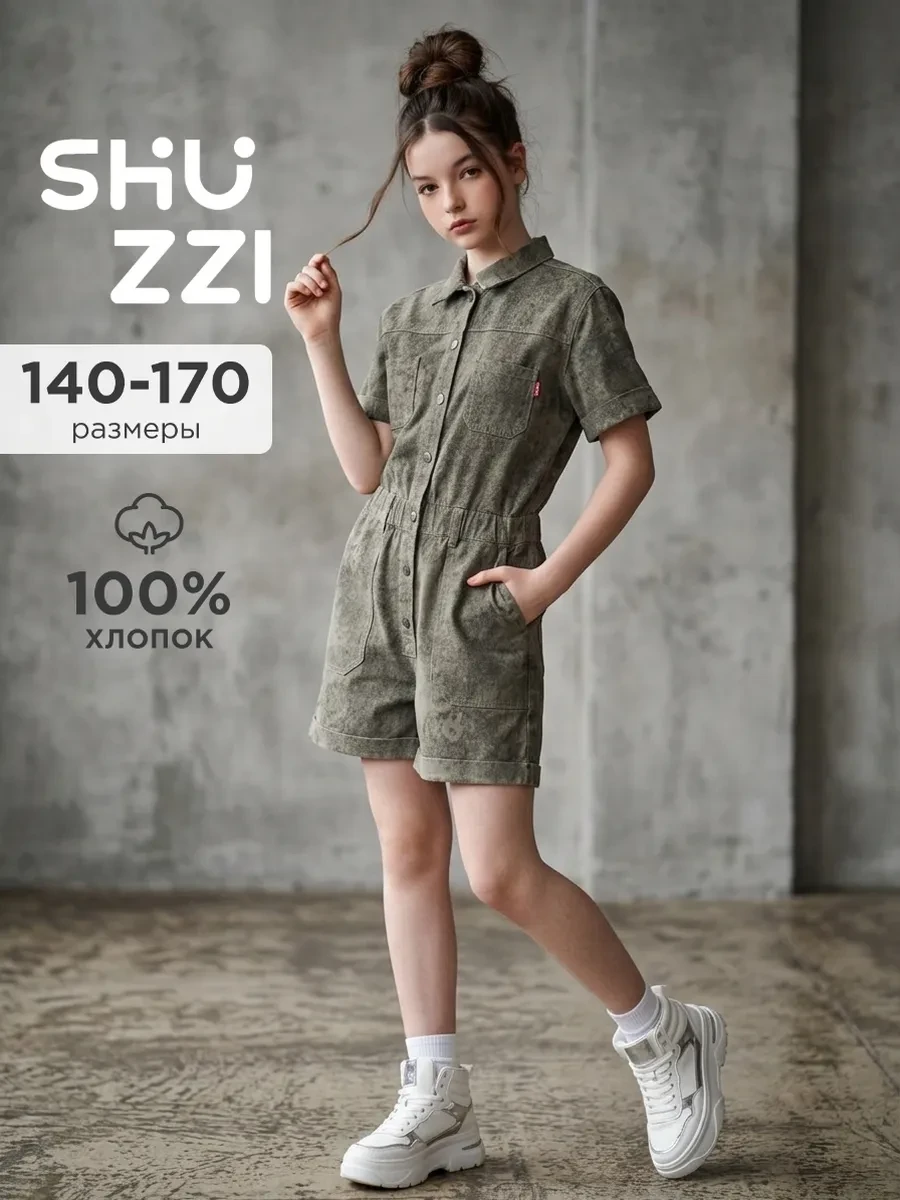 ⚡️ Джинсовый комбинезон с шортами, Shuzzi