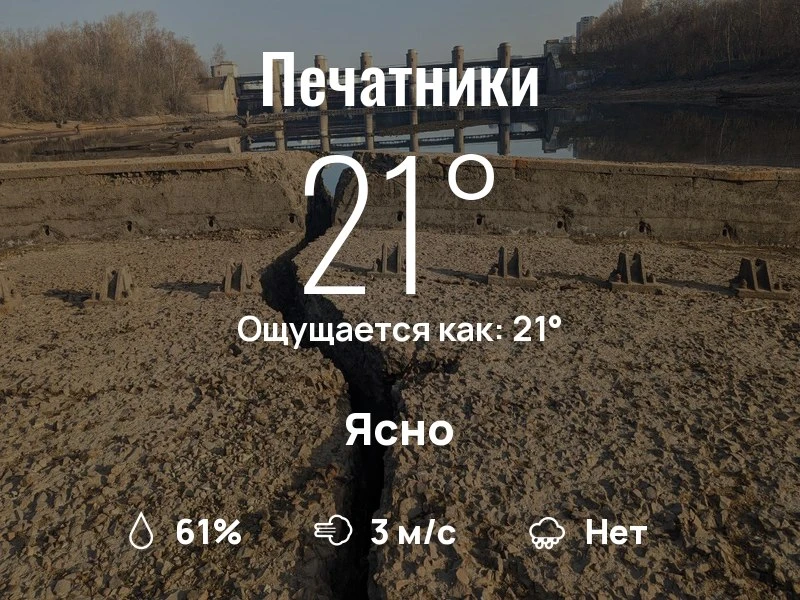 Что с погодой в Печатниках?