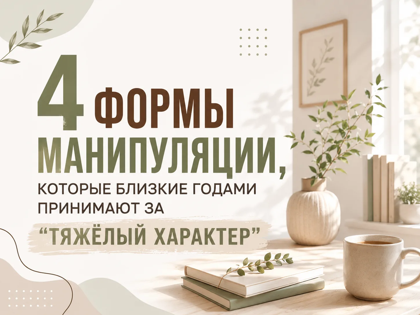 4 формы манипуляции, которые близкие годами принимают за “тяжёлый характер”