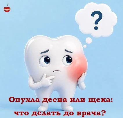 Опухла десна или щека: что делать до врача?