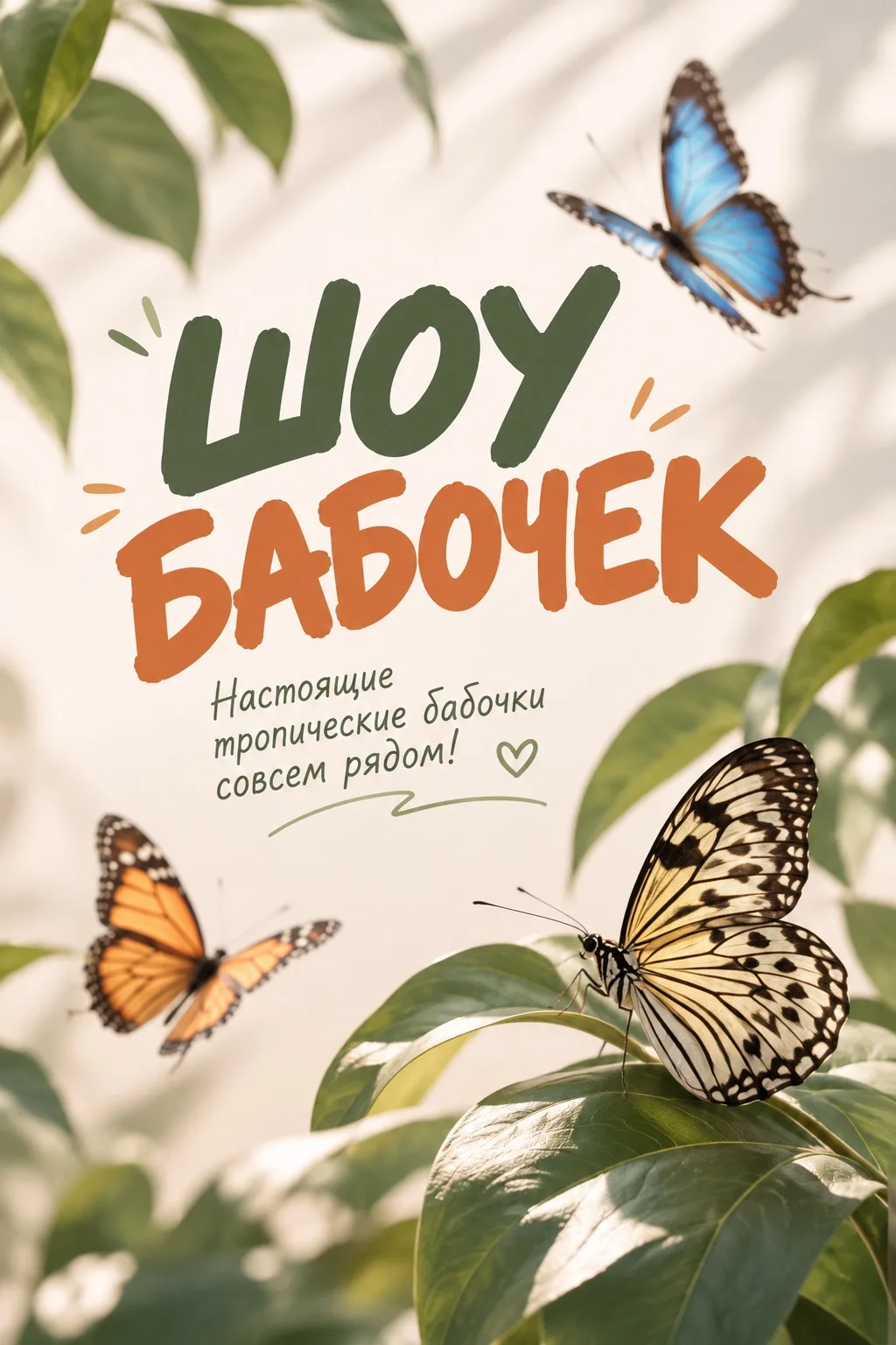 🦋 ШОУ ЖИВЫХ БАБОЧЕК