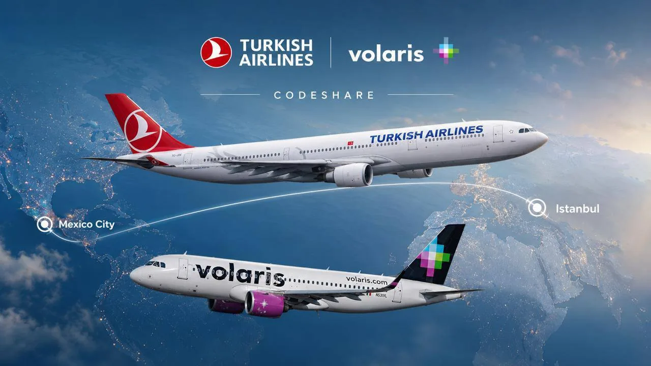 Новый маршрут мечты: Turkish Airlines и Volaris запустили код‑шеринг!