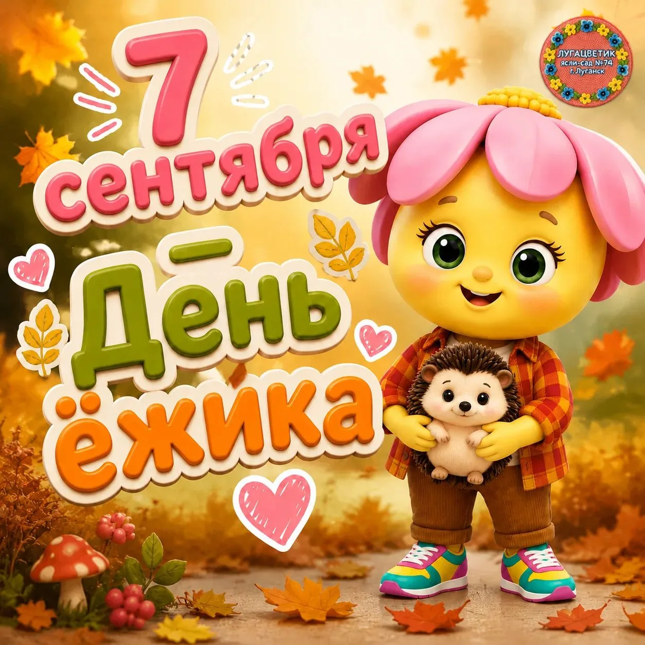 🎉 7 сентября — День ёжика! 🎉