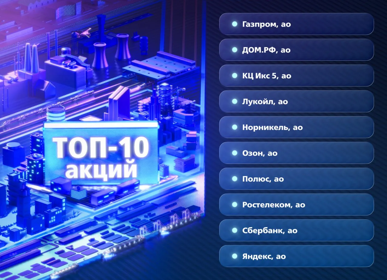 🔝Топ-10 российских акций  Рассказываем, как изменилась наша подборка самых перспективных ценных бума