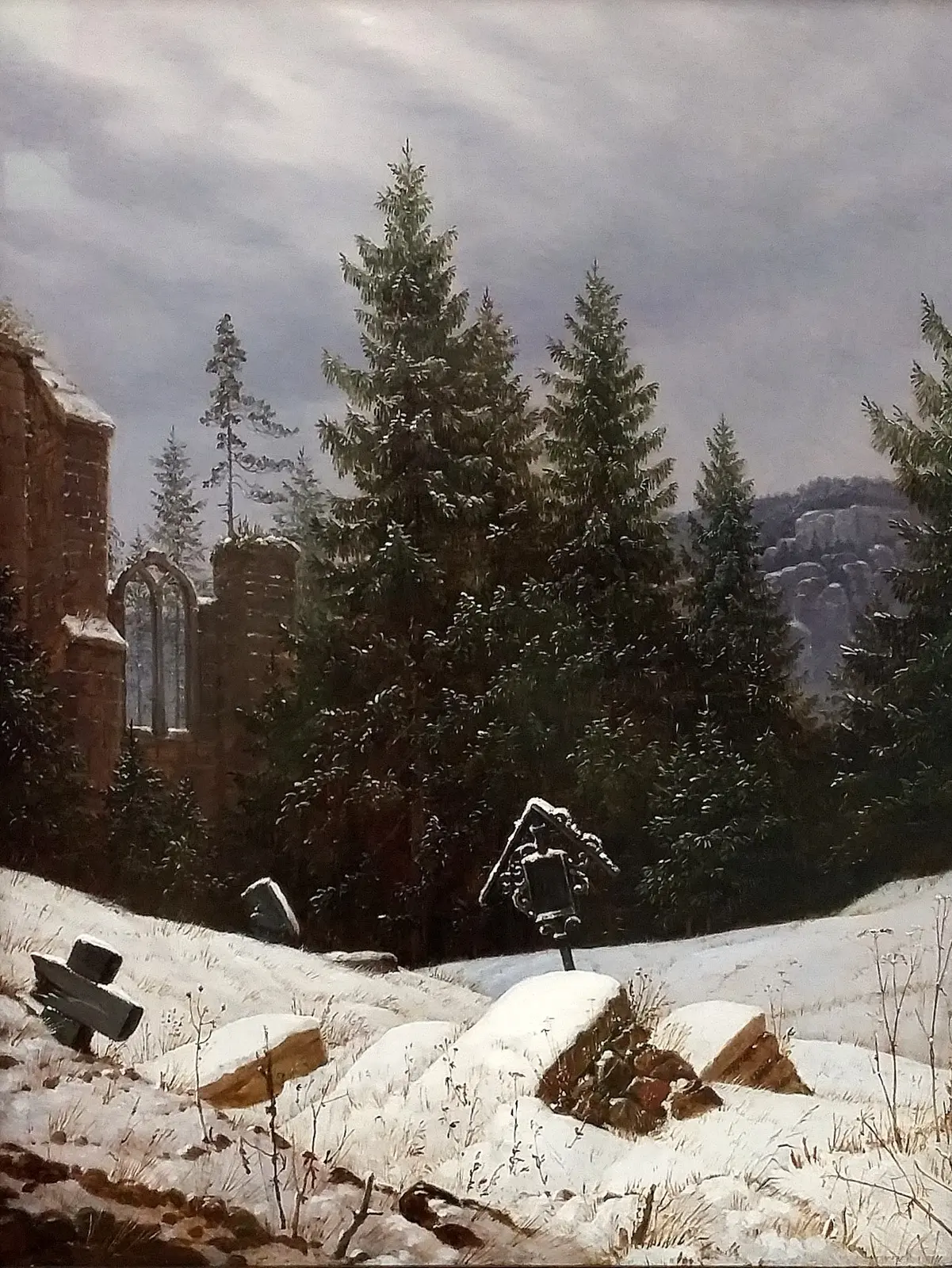 "Кладбище на Ойбине" (Friedhof auf dem Oybin), ок. 1828 г. 

Карл Густав Карус (Carl Gustav Carus, 1