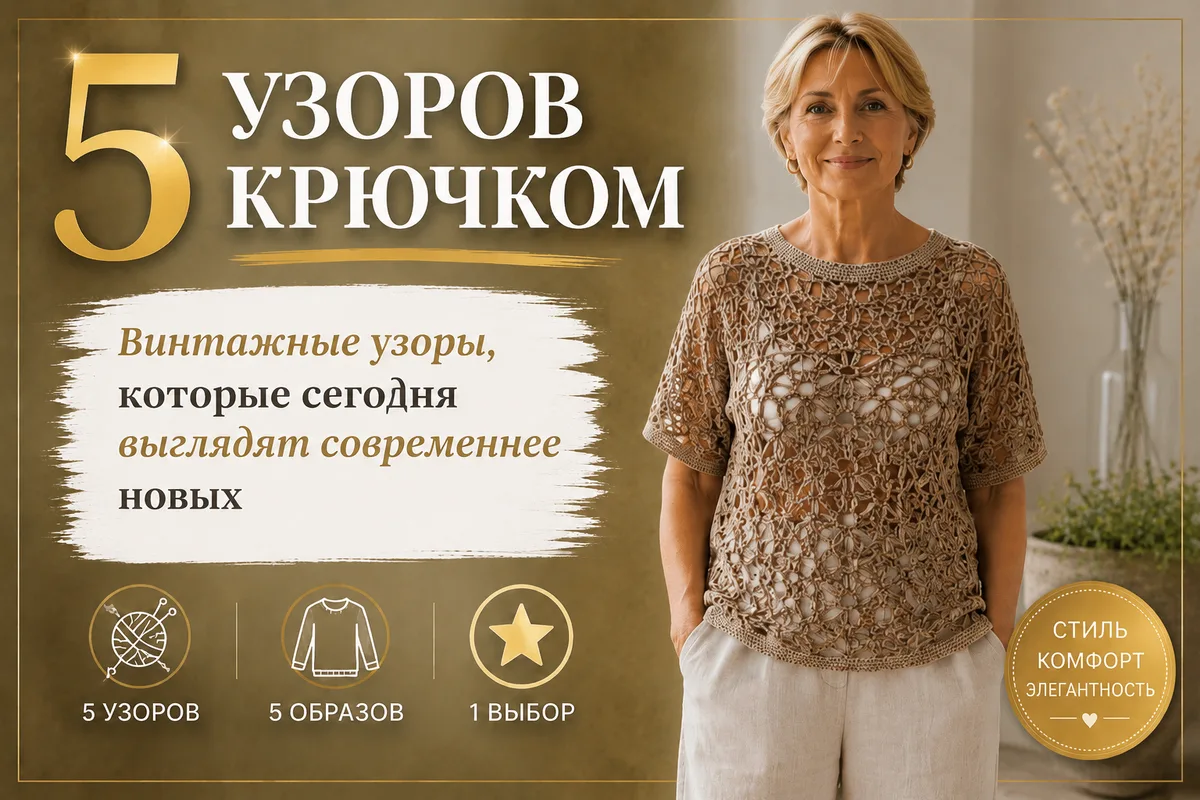 Винтажные узоры крючком, которые сегодня выглядят современнее новых https://dzen.ru/a/ajZa0K0krnWGwn