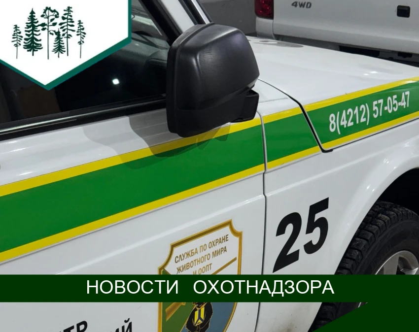 📍Сотрудники охотнадзора Хабаровского края продолжают работу по выявлению фактов нарушений законодат
