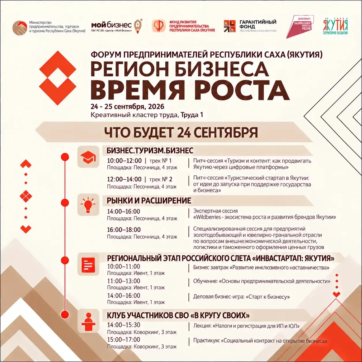📌 До Форума предпринимателей РС(Я) «Регион бизнеса. Время роста» — 2 дня!