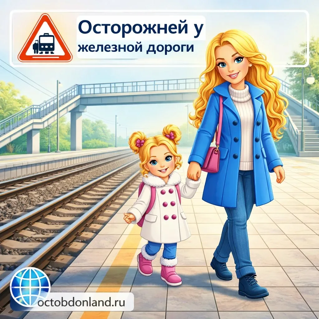Железная дорога — не место для игр🚂✨  Напоминаем детям и родителям важные правила:  🚫 Не переходить 