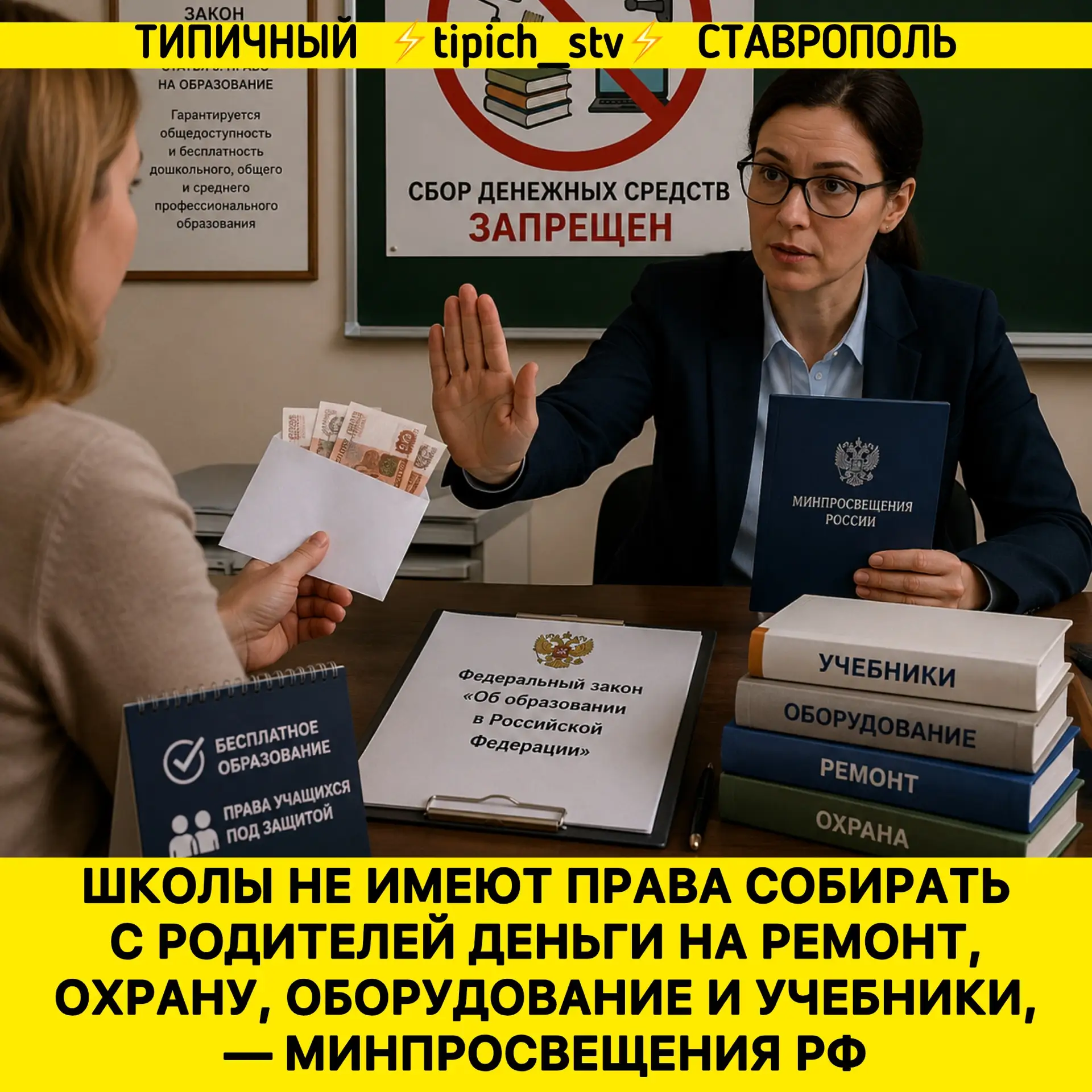 ⚡️В ведомстве подчеркнули, что всё необходимое для образовательного процесса школа долж...