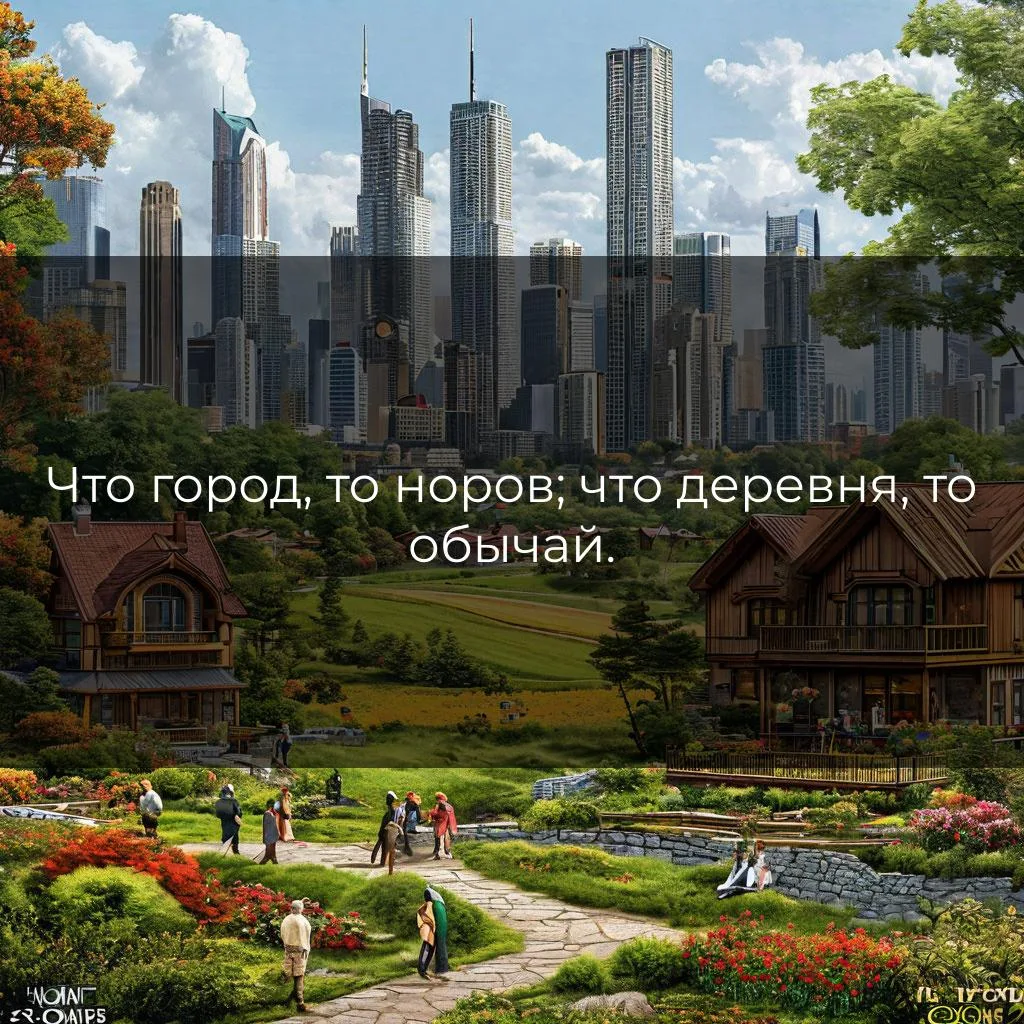 Что город, то норов; что деревня, то обычай.