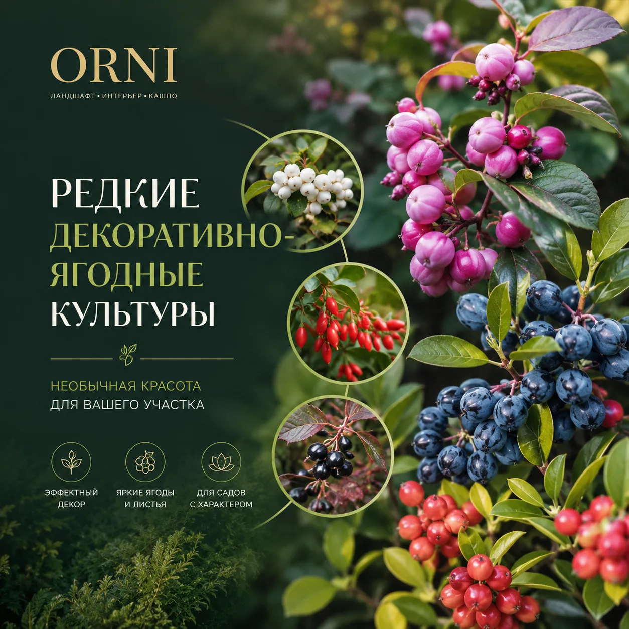 Редкие декоративно-ягодные растения — настоящая находка для тех, кто хочет сделать свой...
