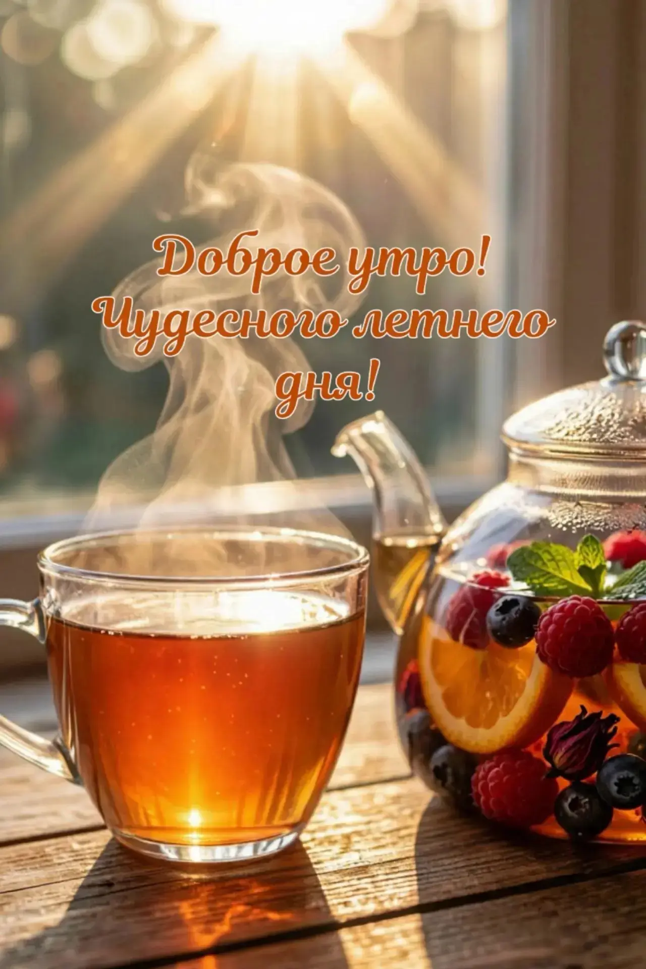 🍵 С добрым утром, в чашке чай

🍋 Ароматный он, с лимоном.

🍵 Новый день скорей встречай,

🍋 Пуст
