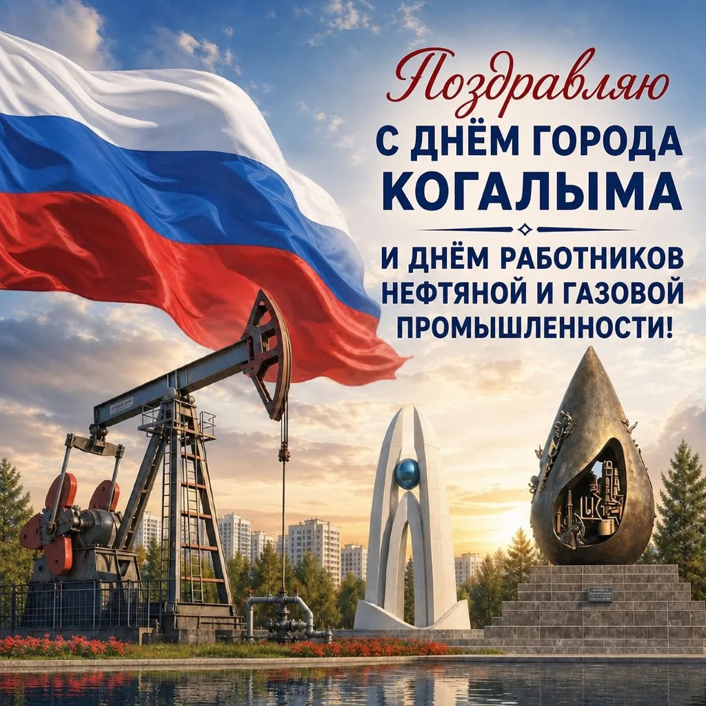 Поздравление главы города Тимура Агадуллина с Днём города Когалыма и Днём работников не...