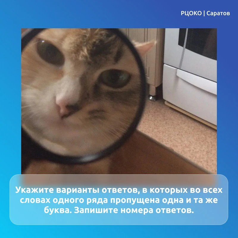 Проверьте свою грамотность. Попробуйте определить, в каких рядах во всех словах пропуще...