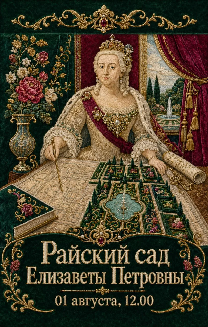 💠 «Райский сад Елизаветы Петровны» - бесплатная экскурсия
💠 Экскурсовод - Сергей Андреев
💠 1 авгу