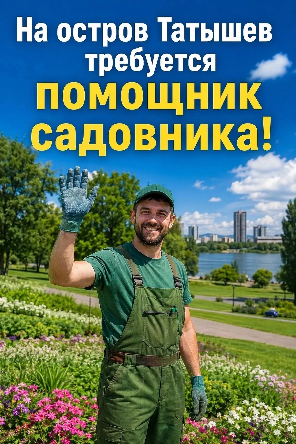 🔥 Срочно: помощник садовника на острове Татышев (только мужчины) 🔥 
 
Срочно закрываем смену — нуж