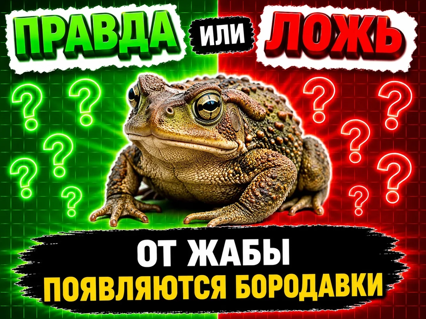 От жабы появляются бородавки