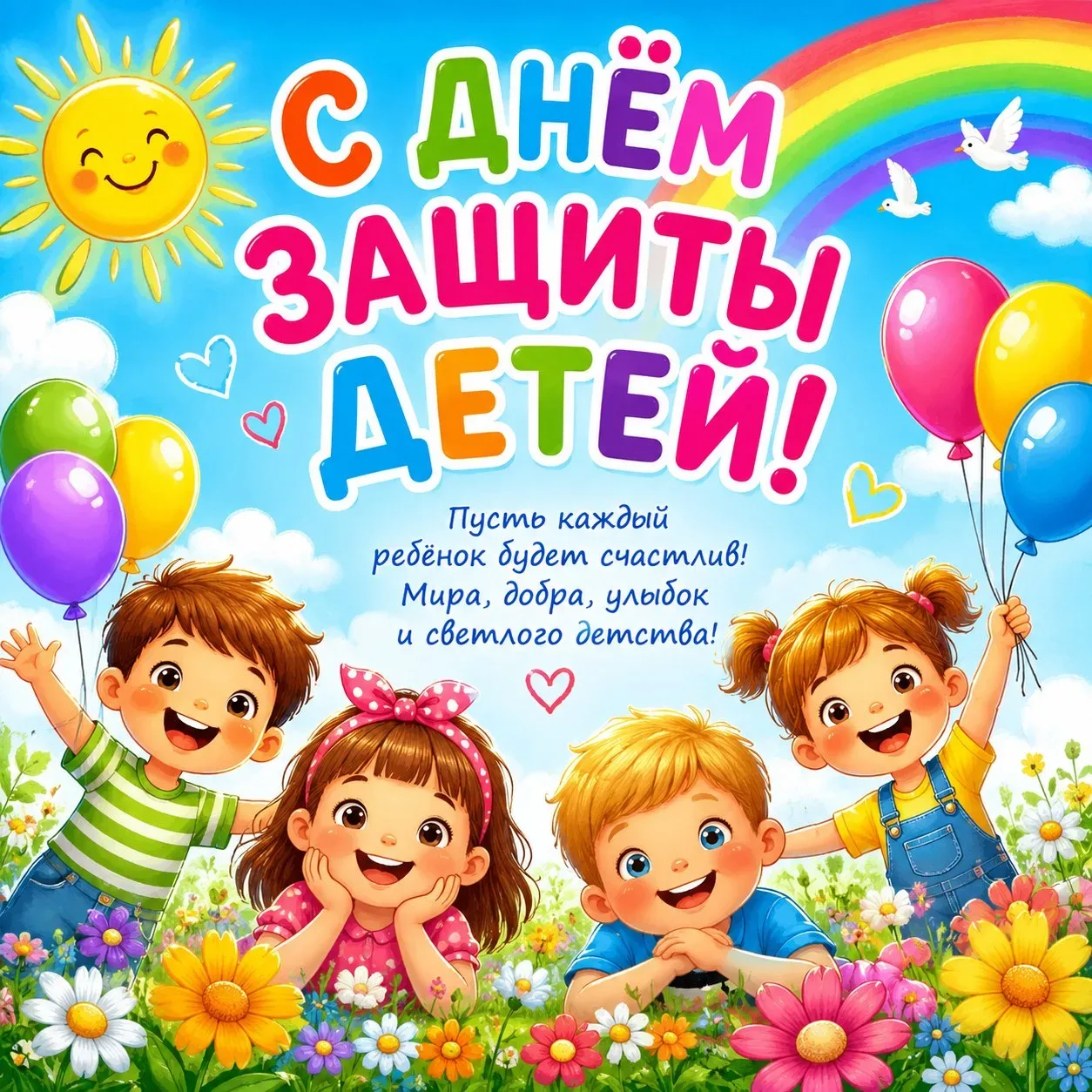 👫С ДНЁМ ЗАЩИТЫ ДЕТЕЙ!  ❤️Дорогие воспитанники, уважаемые родители и коллеги! Поздравля...